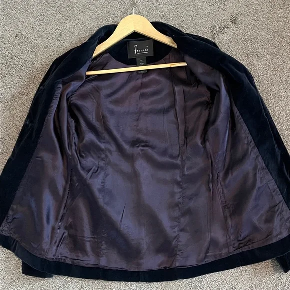 Vintage 90s Velvet blazer size XS - Picture 4 of 5